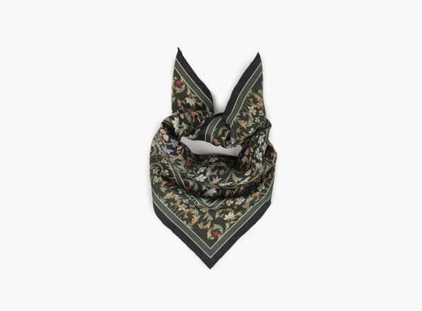 NOHR Isadora Silk Scarf Oliven grønn 89 