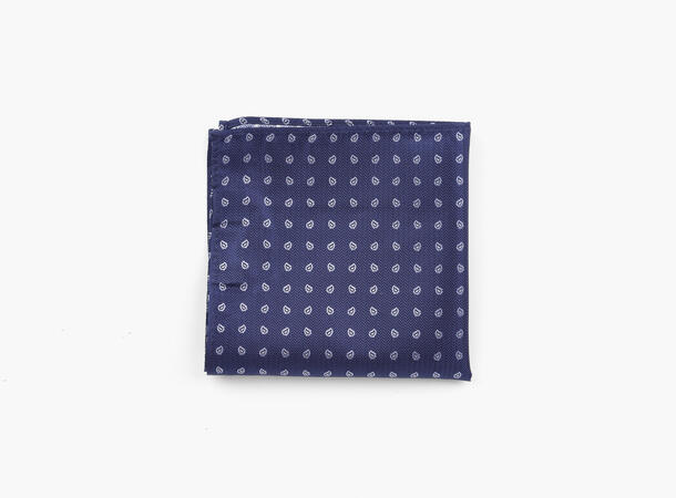 NOHR Levi Silk Pocket Square Marine blå 79 