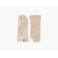 NOHR Molly Braided Leather Gloves Vanilje 12 6,5