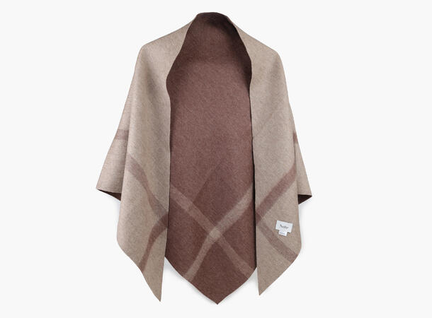 NOHR Nina Double Sided Wool Shawl Mørk brun 19 
