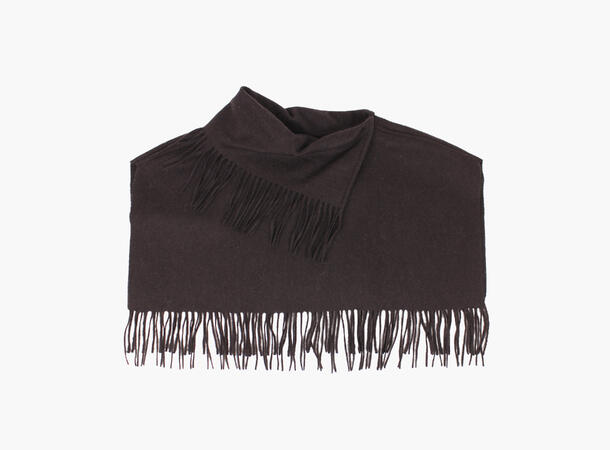 NOHR Oda Wool Fringe Poncho Mørk brun 19 
