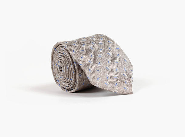 NOHR Silkeslips Nick Beige Blå Mønster 15 Beige 
