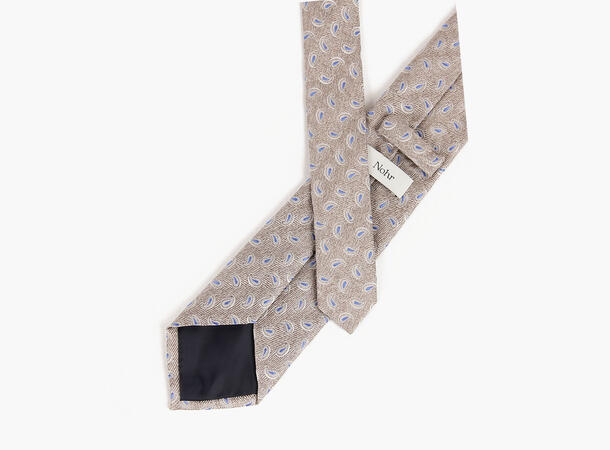 NOHR Silkeslips Nick Beige Blå Mønster 15 Beige 