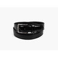 MANZINI 100% Leatherbelt 3,5 cm width 09 Black 120 cm