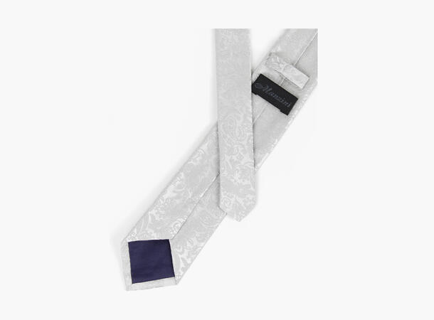 MANZINI 100 % Silk 7,0 cm width Col. 05 Silvergrey 