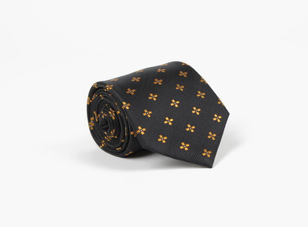 MANZINI 100% silk tie 7,6 cm width 09 Black 