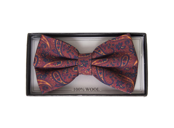 MANZINI 100% wool bowtie in box Col. burnt orange 39 