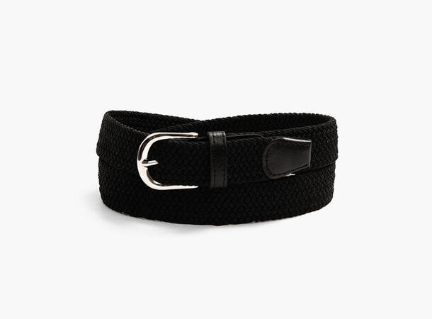 MANZINI Ensfarget Strikkbelte 09 Black 