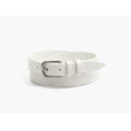 MANZINI Jenny Smalt Klassisk Skinnbelte 01 White 85 cm