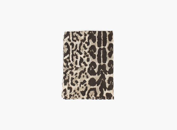 MANZINI Leopard Scarf 15 Beige 