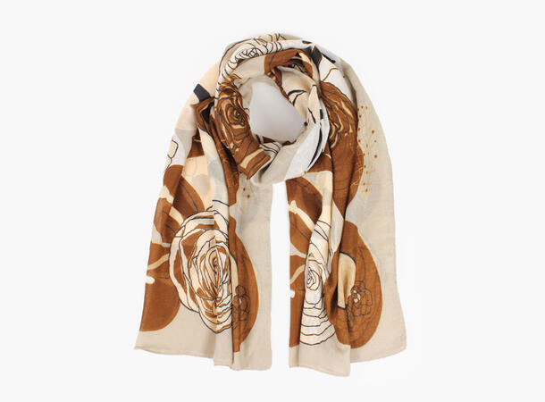 MANZINI Organisk Skjerf 85 x 180 cm Brun 19 