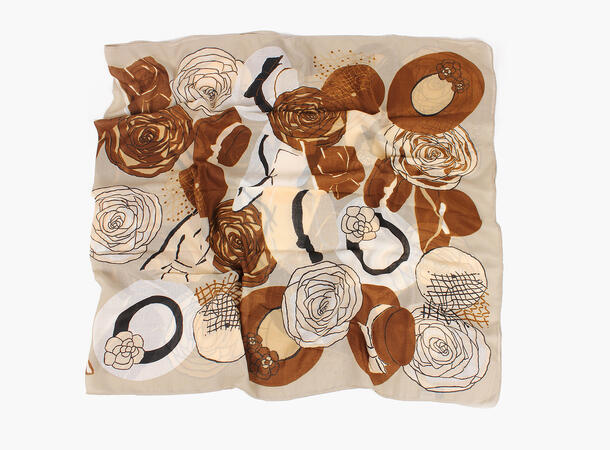 MANZINI Organisk Skjerf 85 x 180 cm Brun 19 