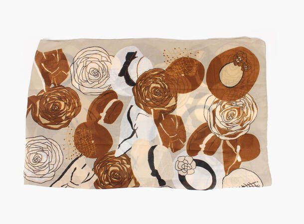 MANZINI Organisk Skjerf 85 x 180 cm Brun 19 