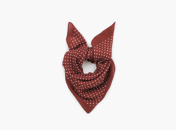 MANZINI Polkadot Skjerf 70 x 70 cm Burgund 49 