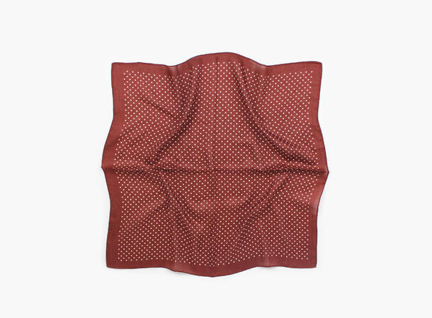 MANZINI Polkadot Skjerf 70 x 70 cm Burgund 49 