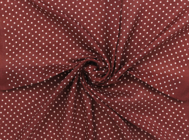 MANZINI Polkadot Skjerf 70 x 70 cm Burgund 49 
