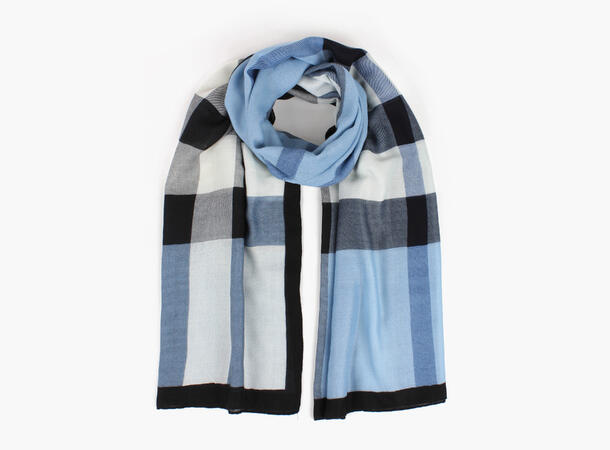 MANZINI Ruter Skjerf 85 x 180 cm Blå 75 