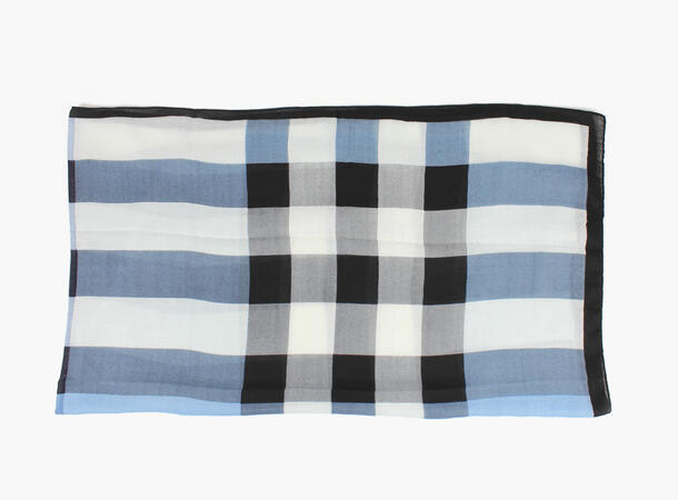 MANZINI Ruter Skjerf 85 x 180 cm Blå 75 