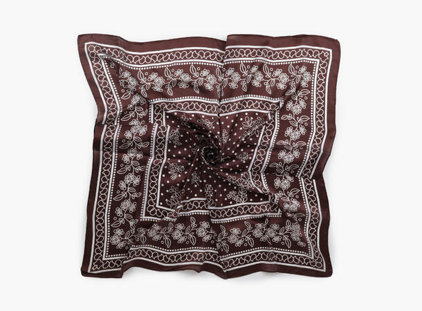 MANZINI Skjerf 90 x 90 cm Brun 19 