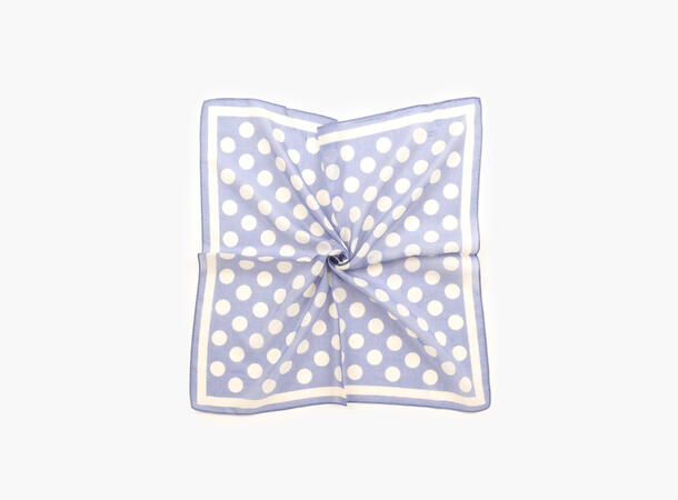 MANZINI Skjerf Polkadott 55 x 55 cm Lys blå 71 