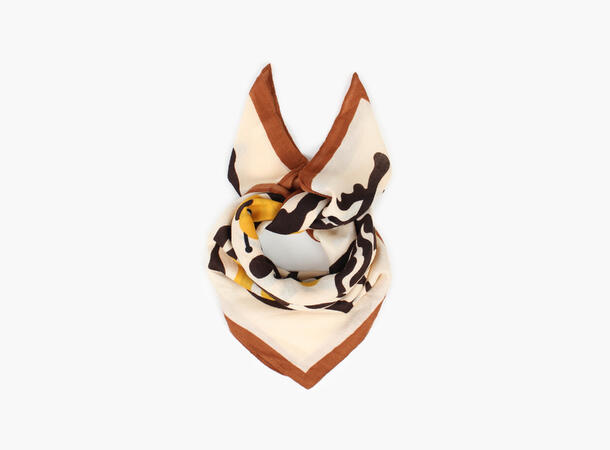 MANZINI Skjerf i Herringbone 70 x 70 cm Beige 15 