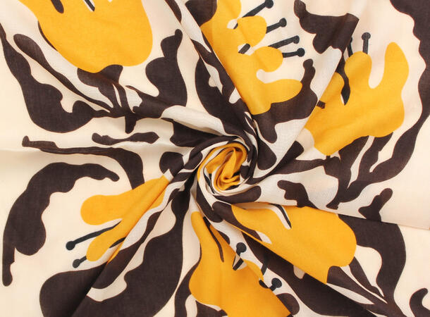 MANZINI Skjerf i Herringbone 70 x 70 cm Beige 15 