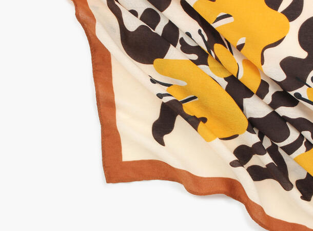 MANZINI Skjerf i Herringbone 70 x 70 cm Beige 15 