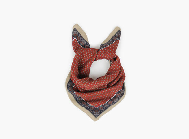 MANZINI Skjerf med Mønster 70 x 70 cm Burgund 49 