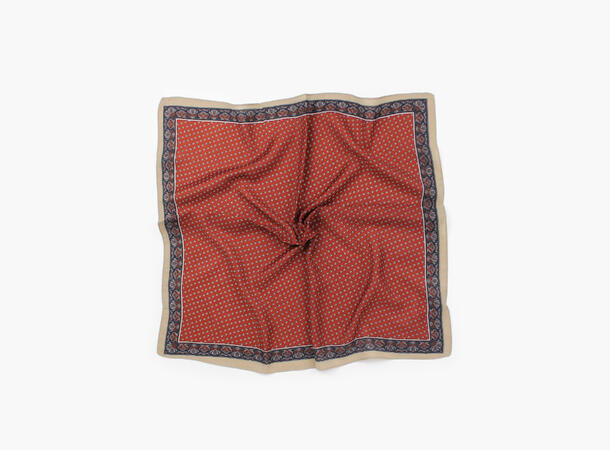 MANZINI Skjerf med Mønster 70 x 70 cm Burgund 49 