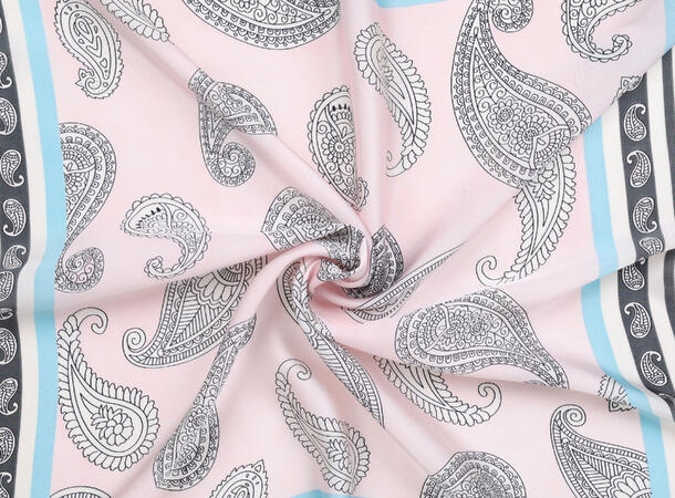 MANZINI Skjerf med Mønster 70x70 cm Lys Rosa 51 