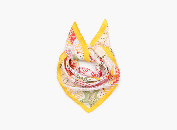 MANZINI Skjerf med Skjell 70x70 cm Fersken 35 