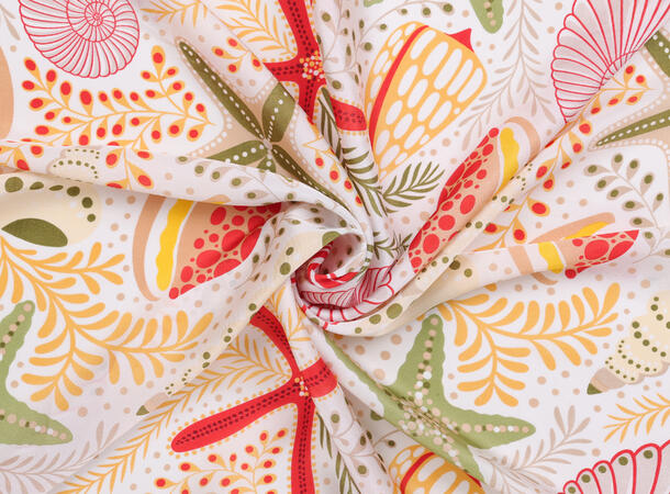 MANZINI Skjerf med Skjell 70x70 cm Fersken 35 