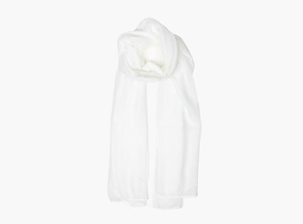 MANZINI Solid Viscose Scarf 01 White 