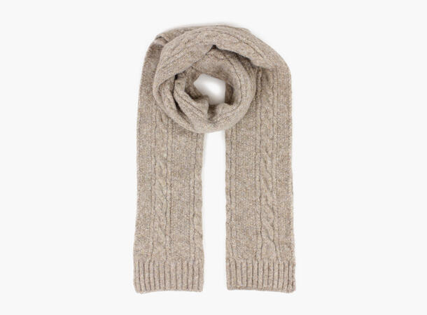 MANZINI Strikket Skjerf i Ullmix Mørk brun 19 