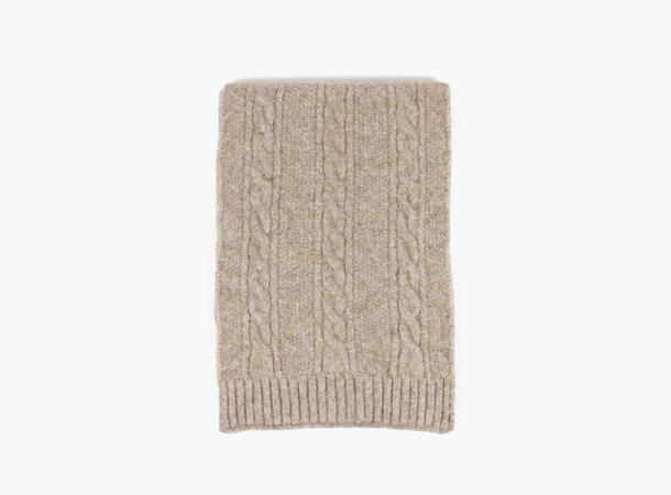 MANZINI Strikket Skjerf i Ullmix Mørk brun 19 