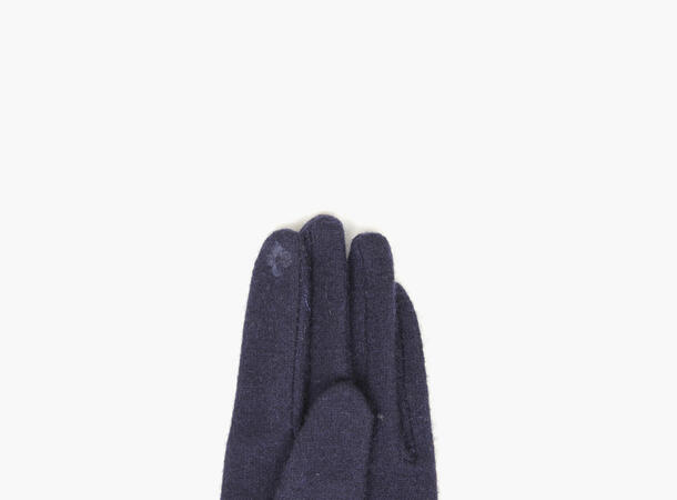 MANZINI Touch Gloves Leather Bow 79 Navy 