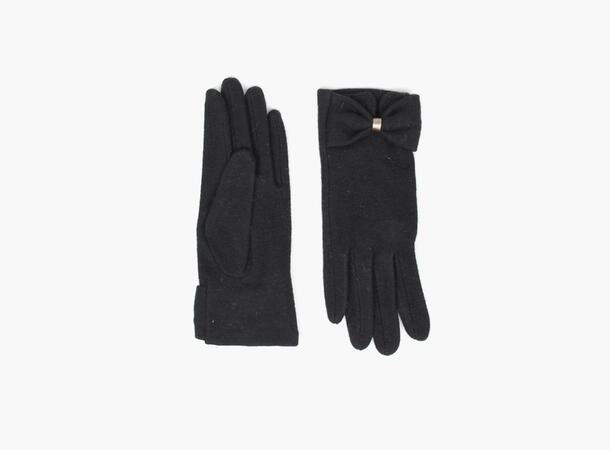 MANZINI Touch Gloves With Bow 09 Black 