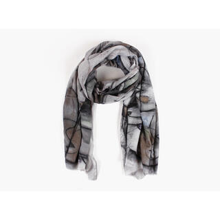 MANZINI Watercolor Scarf 09 Black