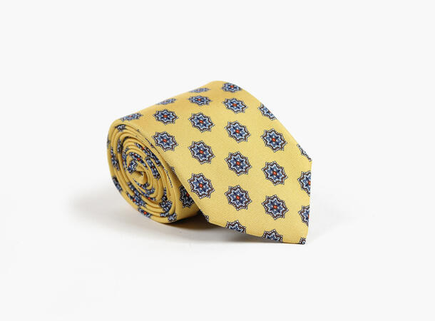 MONTECRISTO Falun Trykket Silkeslips 25 Yellow 