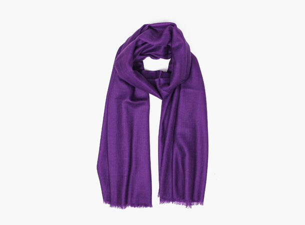 MONTECRISTO Klassisk Ensfarget Ullskjerf 69 Dark lilac 