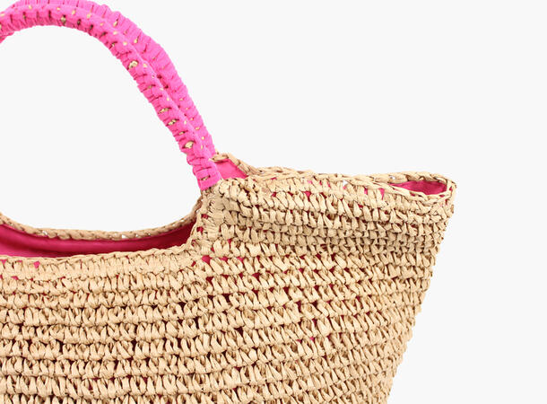 MONTECRISTO Large Straw Bag 55 Pink 