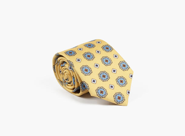 MONTECRISTO Molde Trykket Silkeslips 25 Yellow 