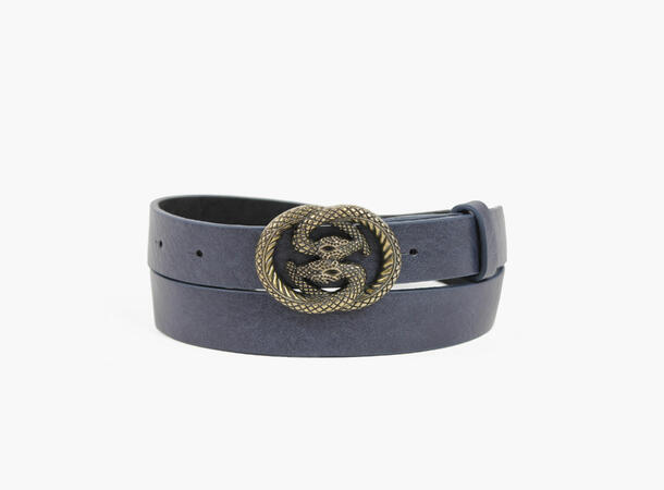 Manzini belt with snakebuckle 79 Navy 