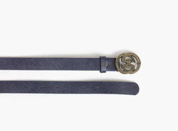 Manzini belt with snakebuckle 79 Navy 