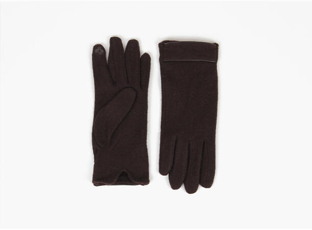 Manzini glove with leather lining AW23 19 Dark brown 