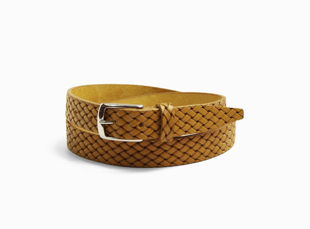 Manzini leather "braided" belt 