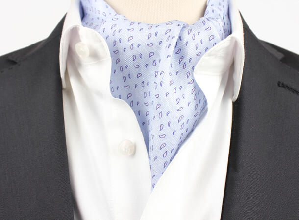 Montecristo 100% silk printed silk Ascot Lys blå 71 