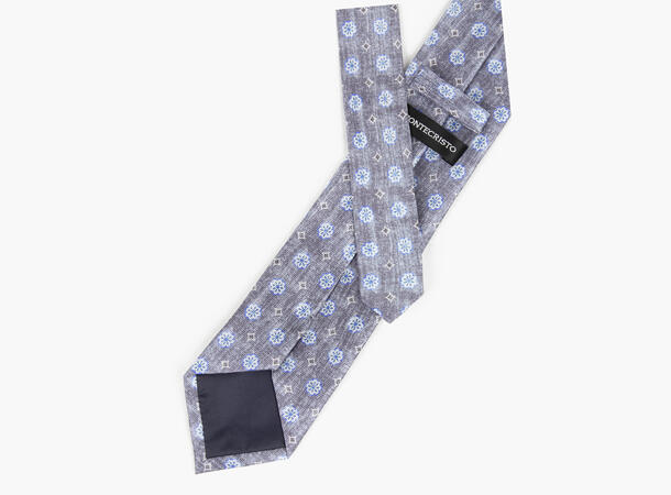 Montecristo Printed 100% silk tie 7,6 cm Grå 05 