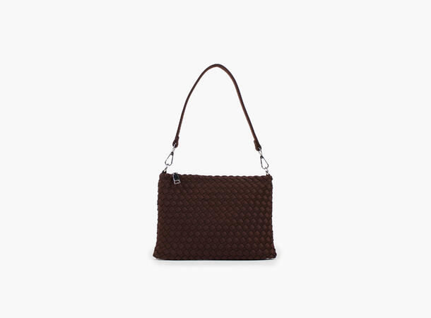 NOHR Annabel Neoprene Clutch Small Mørk brun 19 