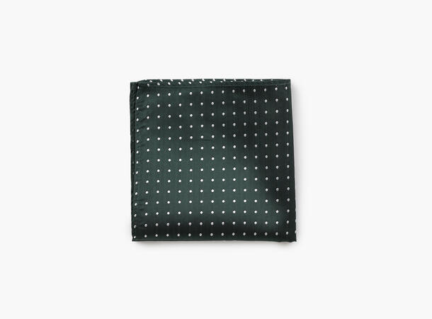 NOHR Carlos Polkadot Silk Pocket Square Oliven grønn 89 
